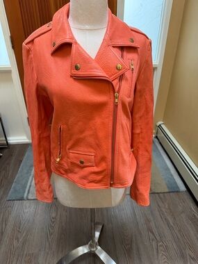 Theory Womens orange/pink Moto Jacket